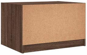 Mesa de centro c/ portas de vidro 68x50x42 cm carvalho castanho