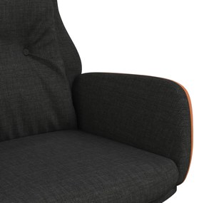 Cadeira de descanso PVC e tecido preto
