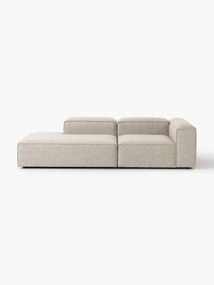 Chaise longue modular em mistura de linho Lennon