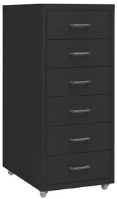 Arquivador móvel 28x41x69 cm metal preto