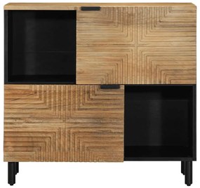 Aparador 80x33x75 cm madeira de mangueira maciça castanho