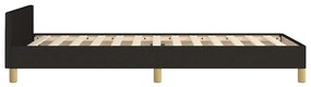 Estrutura de cama sem colchão 90x190 cm tecido preto