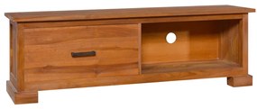 Móvel de TV 112x30x37 cm madeira de teca maciça