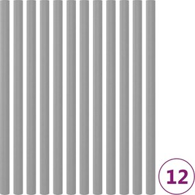 vidaXL Mangas em espuma p/ postes de trampolim 12 pcs 92,5 cm cinzento