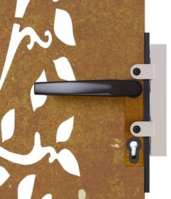 Portão de jardim 85x100 cm aço corten design árvore