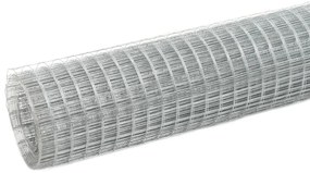 Cerca de arame p/ galinheiro 25x0,5 m aço galvanizado prateado