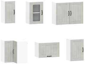 11 peças armário de cozinha conjunto Lucca concreto cinza
