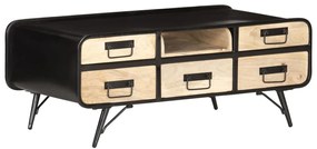 Mesa de centro 100x50x40 cm madeira de mangueira maciça