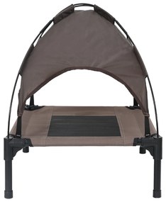 Cama Elevada para Cão Castanha Metal 76 x 62 x 70.5 cm Dobrável