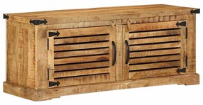 vidaXL Banco para Sapatos 110x38x45 cm Madeira Maciça de Mangueira Bruta