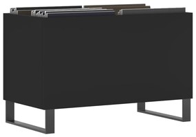 Armário para discos 74,5x38x48 cm derivados de madeira preto