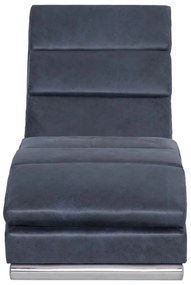 Chaise longue camurça artificial cinzento