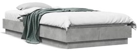 vidaXL Estrutura de cama 90x200 cm derivados de madeira cinza sonoma
