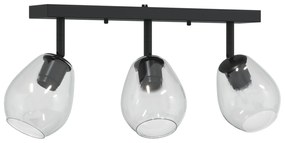 Luzes de Teto com Abajur de Vidro Ajustável em Anthracite, E27