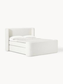 Cama Boxspring em bouclé Perla