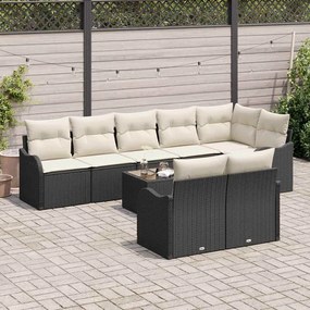 Conjunto de Sofás de Jardim de 8 Peças com Almofadas em Rattan Sintéti