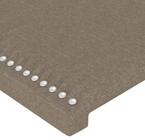 Cabeceira cama abas tecido 83x23x78/88 cm cinzento-acastanhado