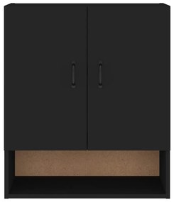 Armário parede 60x31x70 cm derivados de madeira preto