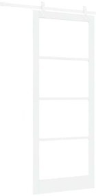 Conjunto de Porta Deslizante vidaXL com Hardware Branco 93x232 cm Made