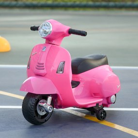Mota elétrica 6V ara crianças 1,5 a 3 anos com licença faróis buzina e 4 rodas 66,5x38x52 cm Rosa