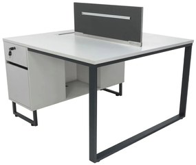 Secretária 2 Postos de Trabalho c/ Gavetas Corvus Qualita - Riva