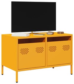 Móvel de TV 68x39x43,5 cm aço laminado a frio amarelo mostarda