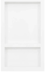 Habitáculo chuveiro c/ 2 compartim. 41x69x9 cm branco brilhante