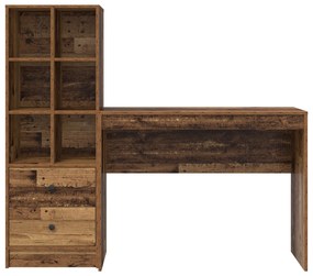 Escrivaninha com Armazenamento Madeira Velha Madeira Técnica