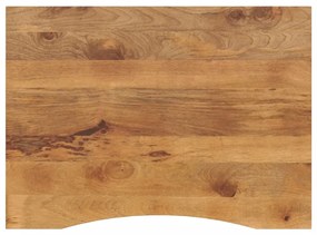 Tampo de mesa com curva 100x80x2,5 cm mangueira áspera maciça