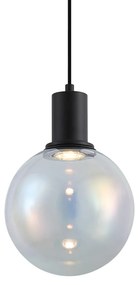 Candeeiro suspenso de design preto com vidro transparente 20cm - Mallon Design