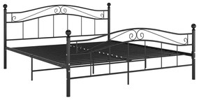 Estrutura de cama 160x200 cm metal preto