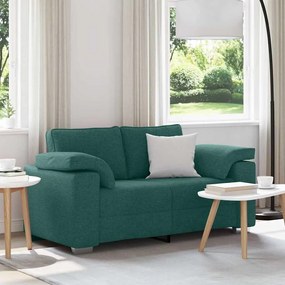 vidaXL Sofá Loveseat Verde Escuro 120 cm em Tecido