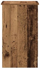 Secretária 90x45x76 cm contraplacado madeira velha