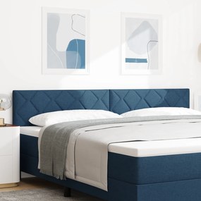 Cabeceira vidaXL Design Blocos de Diamante Azul 200 cm Tecido