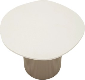 MESA DE CENTRO EM MÁRMORE ARTIFICIAL FRANKFURT 46X48X39 CM CINZENTO E BRANCO