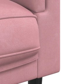 2 pcs conjunto de sofás com almofadas veludo rosa