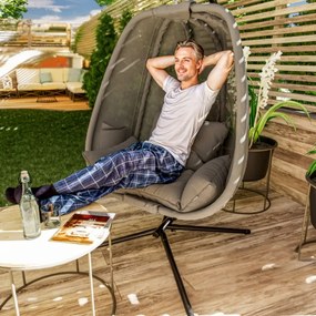 Cadeira suspensa Alvie 190 x 140 x 110 cm Cinzento