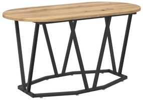 Mesa de Centro vidaXL Carvalho Artisan 80x40x40,5 cm em Madeira de Eng