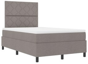 Cama com Box Spring com Colchão Taupe 120x200 cm Tecido