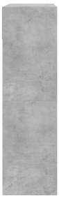Sapateira c/ 2 gavetas articuladas 80x34x116 cm cinza cimento