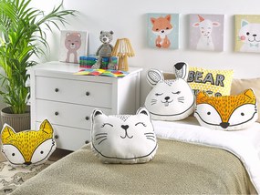 Almofada decorativa em forma de coelho branco e preto 53 x 45 cm KANPUR Beliani