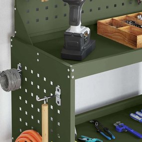 Carro de Ferramentas Verde-oliva 65 x 35 x 111 cm
