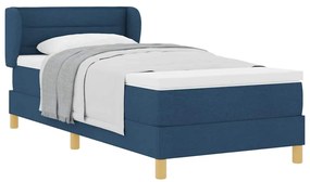 Cama Box Spring vidaXL com Colchão Azul 100x200 cm Tecido