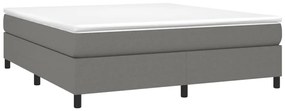Estrutura de cama sem colchão 180x200 cm tecido cinzento-escuro
