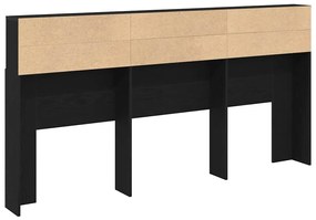 Cabeceira Armário em Carvalho Preto , 200 x 19 x 103,5 cm, Madeira Der