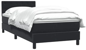 Cama com molas/colchão 80x220 cm veludo preto