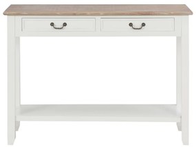 Mesa consola 110x35x80 cm madeira branco