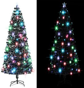vidaXL Árvore de Natal pré-iluminada c/ suporte e LED 240 cm fibra ótica