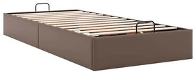 Estrutura de cama otomana sem colchão 90x200 cm castanha