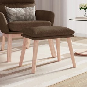 vidaXL Apoio de pés tecido 45x29,5x35 castanho